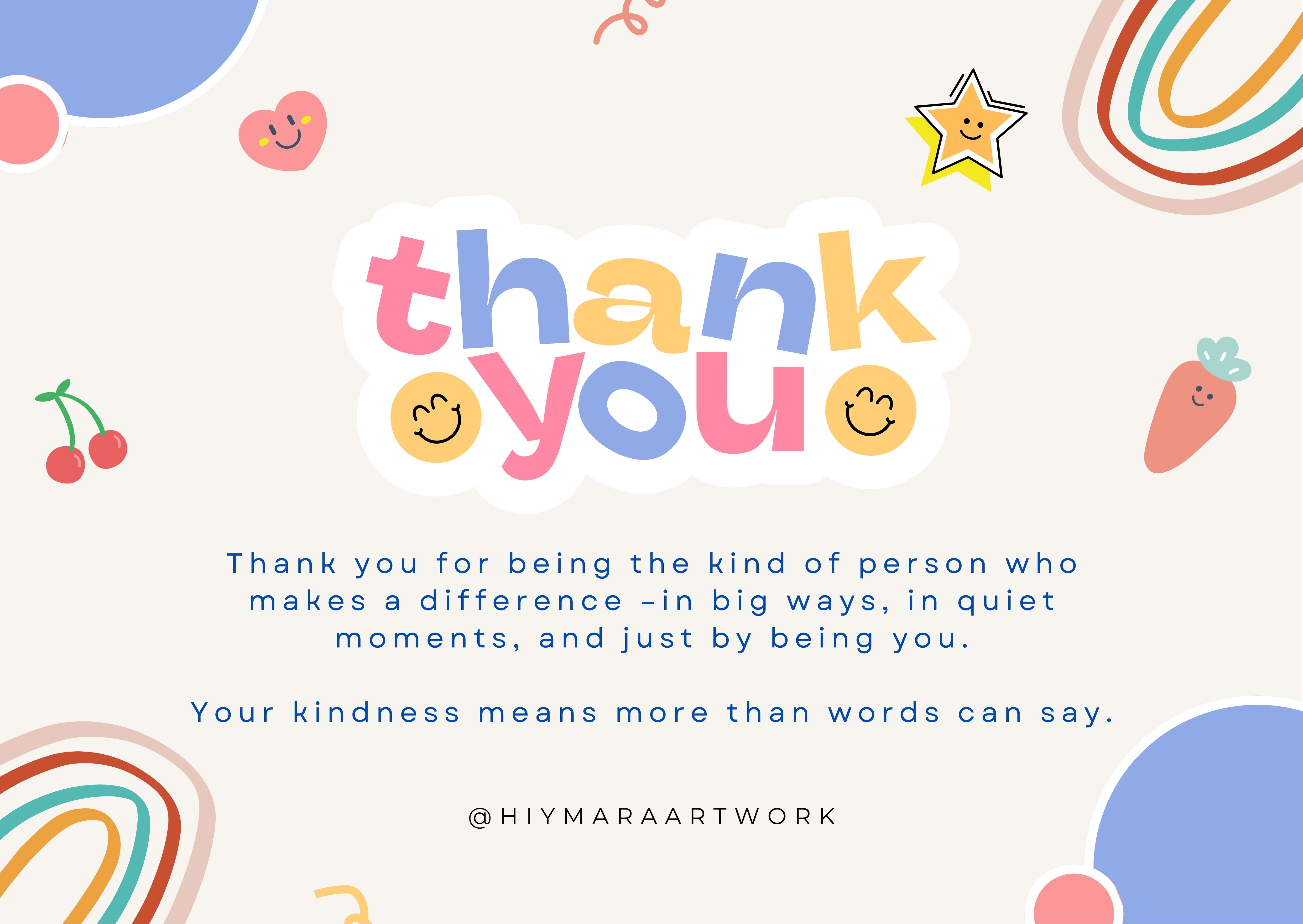 Thank You Gift Card - Hiymara Artwork