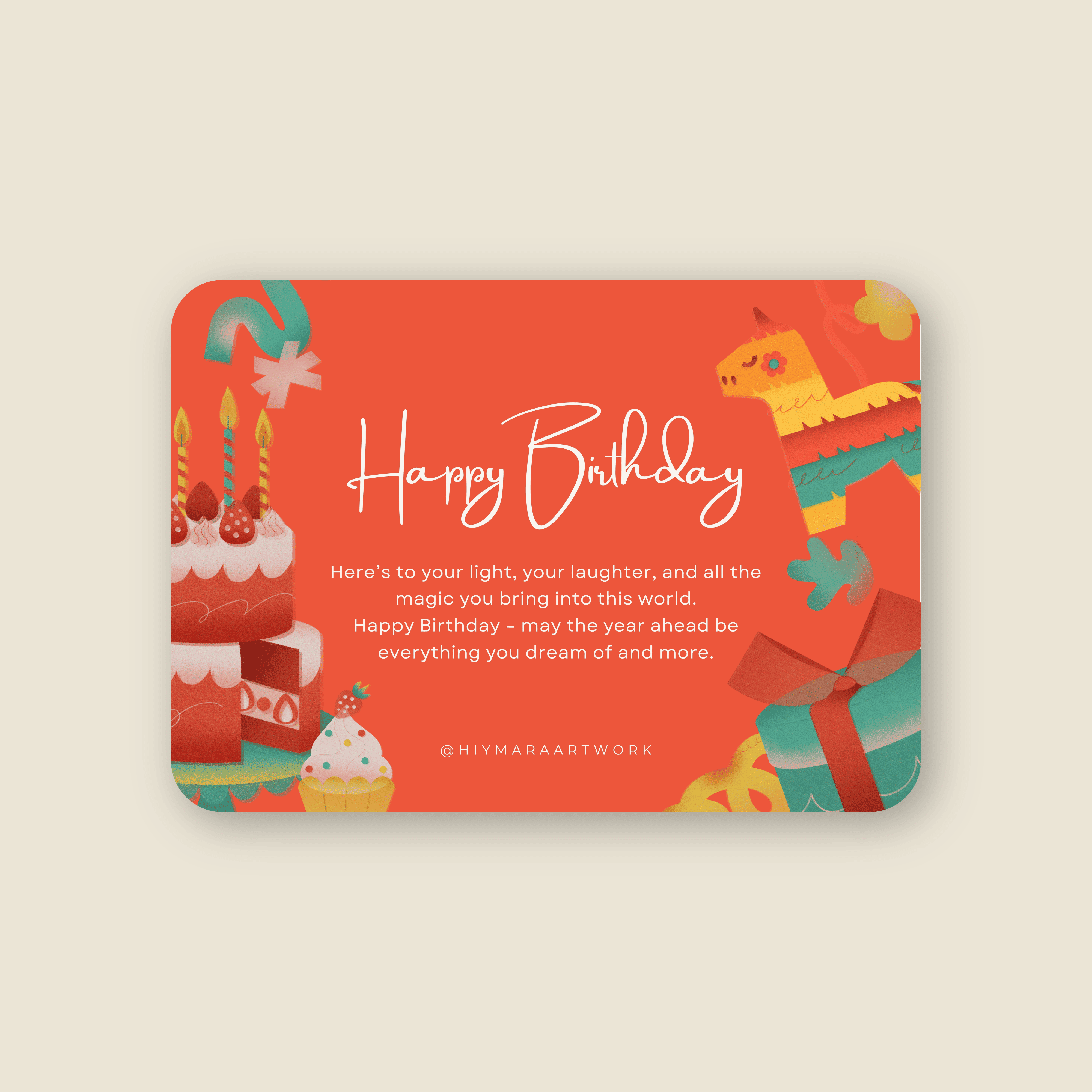 Birthday Gift Card - Hiymara Artwork
