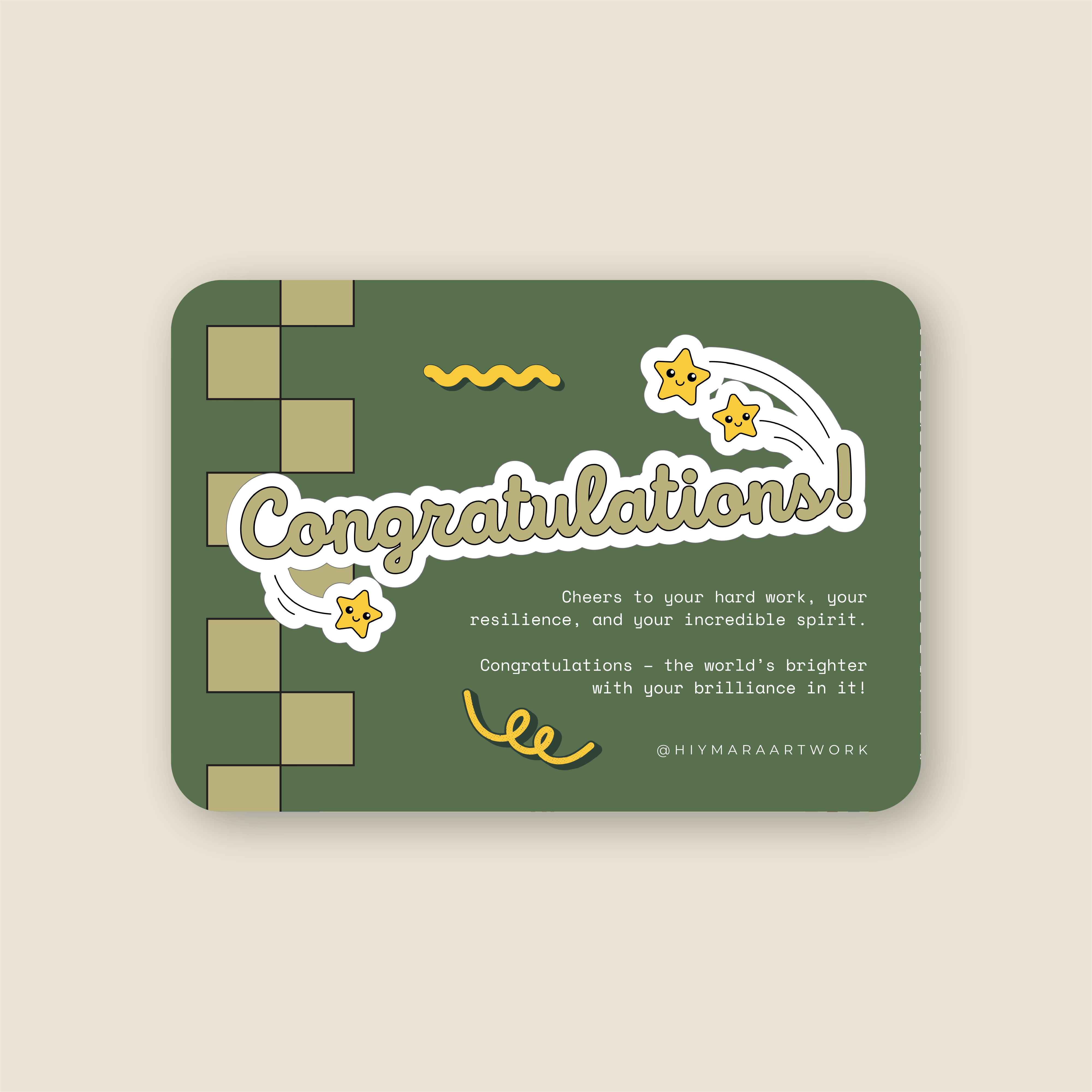 Congratulations Gift Card - Hiymara Artwork